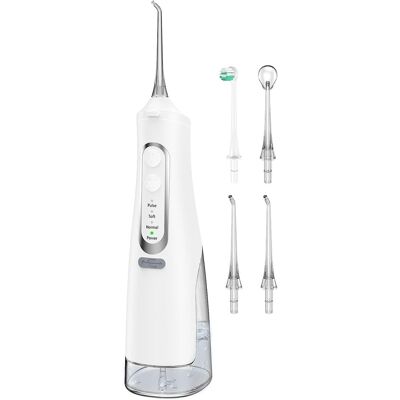 OEM Jet Dentaire Hydropulseur Portable, Jet Dentaire Sans Fil Rechargeable Avec 4 Modes Capacité De 310 Ml Ipx7 Étanche 60 Jours D'Autonomie Pour Maison Et Voyage (blanc) - Publicité OEM Jet Dentaire Hydropulseur Portable, Jet Dentaire Sans Fil Rechargeable Avec 4 Modes Capacité De 310 Ml Ipx7 Étanche 60 Jours D'Autonomie Pour Maison Et Voyage (blanc) - Publicité