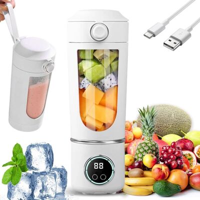 OEM Mélangeur Portable Mini 700 Ml, 12 Lames En Acier Inoxydable, Presse-agrumes Rechargeables, Affichage Numérique, Auto-nettoyage - Publicité OEM Mélangeur Portable Mini 700 Ml, 12 Lames En Acier Inoxydable, Presse-agrumes Rechargeables, Affichage Numérique, Auto-nettoyage - Publicité