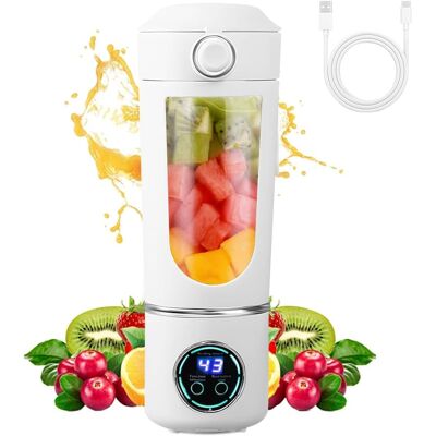 OEM Mixeur Portable, Appareil À Smoothies, 700 Ml, Mini Mixeur Pour Smoothies Et Milkshakes, Mini Blender Avec 12 Lames En Acier Inoxydable, Petit Extracteur De Jus, Rechargeable Par Usb, Mixeur Individue - Publicité OEM Mixeur Portable, Appareil À Smoothies, 700 Ml, Mini Mixeur Pour Smoothies Et Milkshakes, Mini Blender Avec 12 Lames En Acier Inoxydable, Petit Extracteur De Jus, Rechargeable Par Usb, Mixeur Individue - Publicité