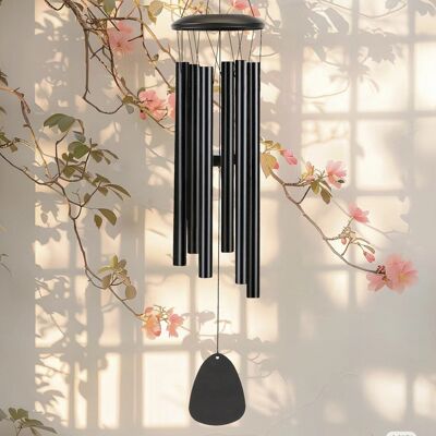 OEM Carillon À Vent Haut De Gamme Noir Avec Tubes En Aluminium Accordés – Sons Musicaux Profonds Et Harmonieux, Pour L'Intérieur Et L'Extérieur - Publicité OEM Carillon À Vent Haut De Gamme Noir Avec Tubes En Aluminium Accordés – Sons Musicaux Profonds Et Harmonieux, Pour L'Intérieur Et L'Extérieur - Publicité