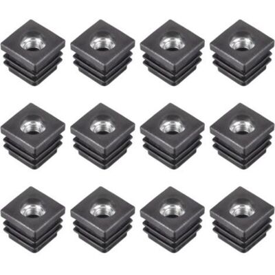 OEM 12pcs Inserts Pour Carré Tubes Avec M8 Fil, For 0.79"x0.79" Od Carré Tube, Carré Noir Plastique Bouchon Roulette Insert Chaise Embouts Meuble Pieds-dou - Publicité OEM 12pcs Inserts Pour Carré Tubes Avec M8 Fil, For 0.79"x0.79" Od Carré Tube, Carré Noir Plastique Bouchon Roulette Insert Chaise Embouts Meuble Pieds-dou - Publicité
