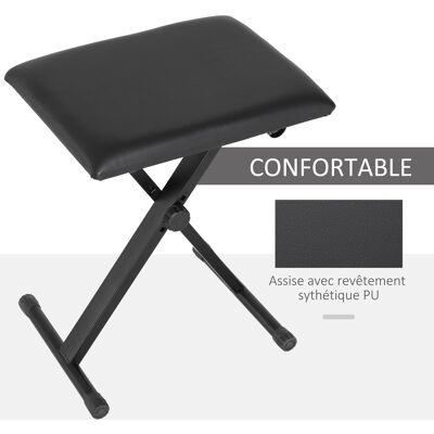OEM Homcom Tabouret Piano Pliable Réglable 37-47 Cm Pu Métal 100 Kg Noir - Publicité OEM Homcom Tabouret Piano Pliable Réglable 37-47 Cm Pu Métal 100 Kg Noir - Publicité