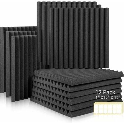 OEM Lot De 12 Panneaux De Mousse Acoustique, Mousse Anti Bruit Panneaux Acoustiques, Ignifuges Autocollante, Pour Podcasting, Studios D'Enregistrement, Bureaux, Adhésif Double Face, 30 X 30 X 2,5cm - Publicité OEM Lot De 12 Panneaux De Mousse Acoustique, Mousse Anti Bruit Panneaux Acoustiques, Ignifuges Autocollante, Pour Podcasting, Studios D'Enregistrement, Bureaux, Adhésif Double Face, 30 X 30 X 2,5cm - Publicité