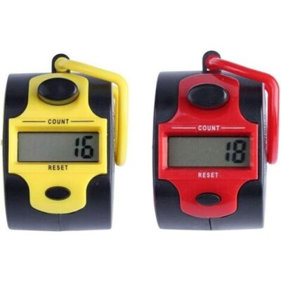 OEM Royaluxe-lot De 2 Compteurs Électroniques Numériques Manuels Avec Anneau De Doigt, Clicker De Golf, Chiffres De Bouddha (rouge + Jaune) - Publicité OEM Royaluxe-lot De 2 Compteurs Électroniques Numériques Manuels Avec Anneau De Doigt, Clicker De Golf, Chiffres De Bouddha (rouge + Jaune) - Publicité
