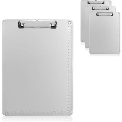 SANS MARQUE 4pcs Porte-documents A4 Aluminium Avec Clip Discret Et Échelle, Tablette Porte-bloc Classeur Métal, Tableau D'Écriture 32x23cm, Presse-papiers Pour École, Bureau, Restaurant, Laboratoire, Industrie - Publicité SANS MARQUE 4pcs Porte-documents A4 Aluminium Avec Clip Discret Et Échelle, Tablette Porte-bloc Classeur Métal, Tableau D'Écriture 32x23cm, Presse-papiers Pour École, Bureau, Restaurant, Laboratoire, Industrie - Publicité