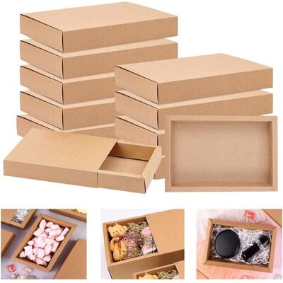 XISRENS 12 Pcs Boîtes À Tiroirs En Papier Kraft 19145.2cm Boite Kraft Avec Couvercle Boîte De Cadeau En Papier Kraft Petite Boite En Carton Pour Bonbon Boîtes En Carton Kraft À Plier Pour Sucrerie - Publicité XISRENS 12 Pcs Boîtes À Tiroirs En Papier Kraft 19145.2cm Boite Kraft Avec Couvercle Boîte De Cadeau En Papier Kraft Petite Boite En Carton Pour Bonbon Boîtes En Carton Kraft À Plier Pour Sucrerie - Publicité