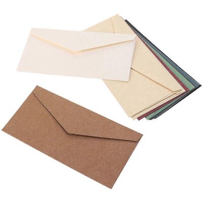 FATRD Lot De 12 Enveloppes Vintage En Papier Kraft, Style Européen, Pour Invitations Professionnelles (couleur Aléatoire)-12pcs - Publicité FATRD Lot De 12 Enveloppes Vintage En Papier Kraft, Style Européen, Pour Invitations Professionnelles (couleur Aléatoire)-12pcs - Publicité