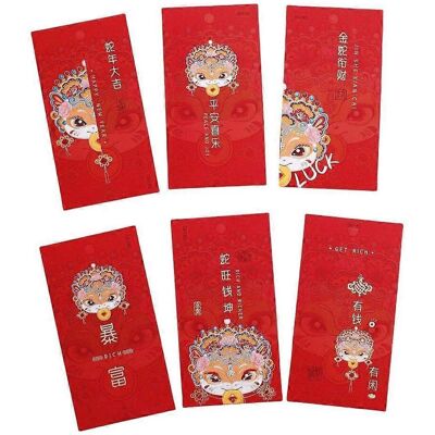 RDTD 6 Pochettes D'Argent Élégantes Et Faites À La Main, En Rouge Vif, Pour Le Nouvel An Chinois 2025. Idéales Pour Les Enveloppes De Fête Du Printemps. Publicité RDTD 6 Pochettes D'Argent Élégantes Et Faites À La Main, En Rouge Vif, Pour Le Nouvel An Chinois 2025. Idéales Pour Les Enveloppes De Fête Du Printemps. Publicité