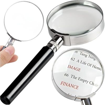 IRISFR Grande Loupe De Lecture En Verre Pour Livres Scientifiques Journaux Lecture Insectes Passe-temps Observation De Qualité Supérieure Grossissement 3x Loupe De Poche Légère Pour La Lecture - Publicité IRISFR Grande Loupe De Lecture En Verre Pour Livres Scientifiques Journaux Lecture Insectes Passe-temps Observation De Qualité Supérieure Grossissement 3x Loupe De Poche Légère Pour La Lecture - Publicité
