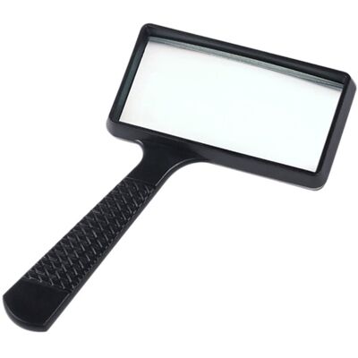 ALVIOR Loupe Rectangulaire - 10x - Verre Optique Résistant Aux Rayures - Poignée Ergonomique - Pour Lecture Livres Journaux Cartes - 1 Pièce - Publicité ALVIOR Loupe Rectangulaire - 10x - Verre Optique Résistant Aux Rayures - Poignée Ergonomique - Pour Lecture Livres Journaux Cartes - 1 Pièce - Publicité