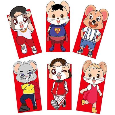 MIXHOME 6 Enveloppes Rouges Chinoises À Motif Souris, Pochettes De Chance Pour Nouvel An Chinois 2020, Mariage - Publicité MIXHOME 6 Enveloppes Rouges Chinoises À Motif Souris, Pochettes De Chance Pour Nouvel An Chinois 2020, Mariage - Publicité