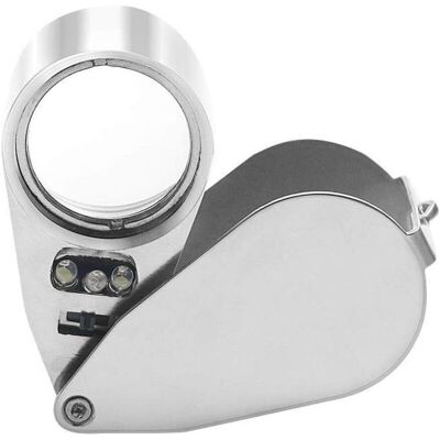 FANGMEDIA 40x Loupe Bijoutier Loupe De Poche Pliable Loupe Éclairante Avec Lumière Led Et Uv Lampe, Convient Pour Lecture Étude Journal - Publicité FANGMEDIA 40x Loupe Bijoutier Loupe De Poche Pliable Loupe Éclairante Avec Lumière Led Et Uv Lampe, Convient Pour Lecture Étude Journal - Publicité