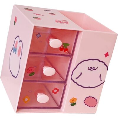 MCKENSA Organiseur De Papeterie Rose À Motif Dessin Animé Mignon, En Plastique, Avec Porte-stylos Et Autocollants. Idéal Pour Le Bureau, La Chambre D'Étudiant Ou Toute Autre Pièce. Publicité MCKENSA Organiseur De Papeterie Rose À Motif Dessin Animé Mignon, En Plastique, Avec Porte-stylos Et Autocollants. Idéal Pour Le Bureau, La Chambre D'Étudiant Ou Toute Autre Pièce. Publicité