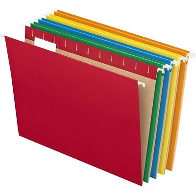 ALVIOR Dossier Suspension - Format Lettre - Fond Carré Renforcé - Onglets Réglables 1/5 - Couleurs Assorties - 25 Pièces - Publicité ALVIOR Dossier Suspension - Format Lettre - Fond Carré Renforcé - Onglets Réglables 1/5 - Couleurs Assorties - 25 Pièces - Publicité