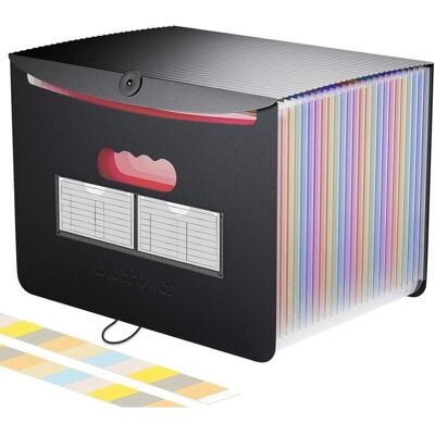 XL DESTOCK Trieur Accordéon A4 24 Compartiments Avec Couvercle – Rangement Administratif Pour Documents, Pochettes À Soufflet Et Organisateur De Bureau - Publicité XL DESTOCK Trieur Accordéon A4 24 Compartiments Avec Couvercle – Rangement Administratif Pour Documents, Pochettes À Soufflet Et Organisateur De Bureau - Publicité