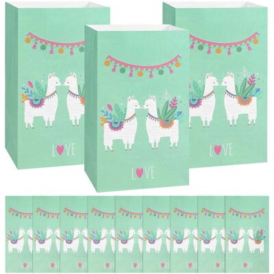 LISATR Lot De 12 Sacs En Papier Kraft À Motif Alpaga, Enveloppes Plates, Sacs Cadeaux Pour Fêtes-12pcs - Publicité LISATR Lot De 12 Sacs En Papier Kraft À Motif Alpaga, Enveloppes Plates, Sacs Cadeaux Pour Fêtes-12pcs - Publicité