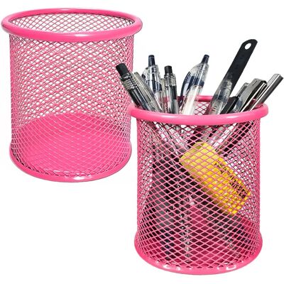 OEM Lot De 2 Porte-stylos Pour Bureau - Organisateur De Bureau En Maille - Pot À Crayons - Fournitures De Papeterie Pour Bureau, Maison, Salle De Classe (rose-cercle) - Publicité OEM Lot De 2 Porte-stylos Pour Bureau - Organisateur De Bureau En Maille - Pot À Crayons - Fournitures De Papeterie Pour Bureau, Maison, Salle De Classe (rose-cercle) - Publicité