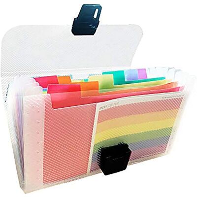 Melissa Organisateur De Document Rainbow Multicolore Plastique Trieur Extensible Petit Portable A6 Extensible 13 Compartiments Accordéon Trieur Classeur De Documents Porte-documents - Publicité Melissa Organisateur De Document Rainbow Multicolore Plastique Trieur Extensible Petit Portable A6 Extensible 13 Compartiments Accordéon Trieur Classeur De Documents Porte-documents - Publicité