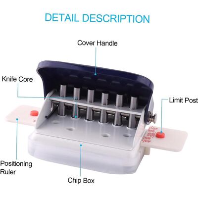 MIXHOME Kw-trio 6-hole Paper Punch Handheld Metal Hole Puncher 5 Sheet Capacity 6mm For A4 A5 B5 Notebook Sc - Publicité MIXHOME Kw-trio 6-hole Paper Punch Handheld Metal Hole Puncher 5 Sheet Capacity 6mm For A4 A5 B5 Notebook Sc - Publicité