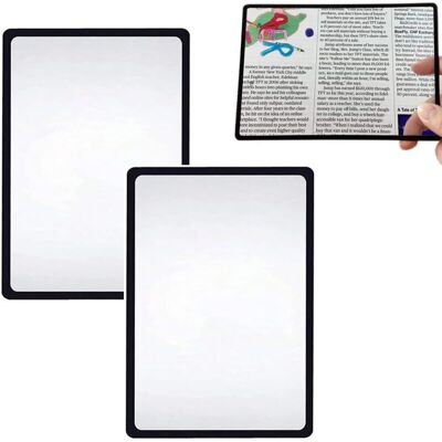 FOGSHIELD Csparkv 2 Pièces Loupes De Lecture De Pleine Page Grossissement Pour Lire Pleine Page Loupe De Lecture 3x Rectangulaire Malvoyant Pour Journaux Lecture 18 12cm - Publicité FOGSHIELD Csparkv 2 Pièces Loupes De Lecture De Pleine Page Grossissement Pour Lire Pleine Page Loupe De Lecture 3x Rectangulaire Malvoyant Pour Journaux Lecture 18 12cm - Publicité