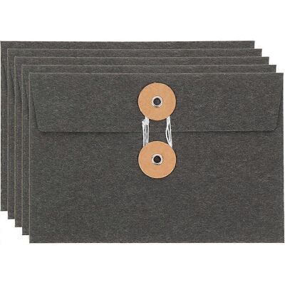 FATRD Lot De 5 Pochettes Vintage En Papier, Pochettes De Classement Pratiques, Enveloppes Créatives Pour Cartes Postales-black - Publicité FATRD Lot De 5 Pochettes Vintage En Papier, Pochettes De Classement Pratiques, Enveloppes Créatives Pour Cartes Postales-black - Publicité