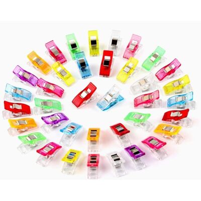 FOGSHIELD Pince Couture Clip, 60pcs Pinces De Couture Multicolores En Plastique Clips, Mini Taille Et Portable, Clips Pinces En Plastique Pour Reliure Artisanat, Accessoires De Couture (2.71.01.5cm) - Publicité FOGSHIELD Pince Couture Clip, 60pcs Pinces De Couture Multicolores En Plastique Clips, Mini Taille Et Portable, Clips Pinces En Plastique Pour Reliure Artisanat, Accessoires De Couture (2.71.01.5cm) - Publicité