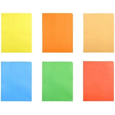 FATRD Lot De 6 Chemises De Classement Colorées A4 À 2 Poches, Porte-documents Multifonctions, Organiseur De Fichiers De Bureau-30x24cm - Publicité FATRD Lot De 6 Chemises De Classement Colorées A4 À 2 Poches, Porte-documents Multifonctions, Organiseur De Fichiers De Bureau-30x24cm - Publicité