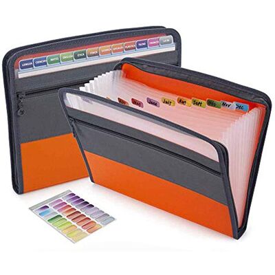 ALVIOR Dossier Accordéon - 13 Poches Extensibles - Fermeture Éclair - Pour Documents A4 Et Lettre - Matière Pp Et Tissu Oxford - 1 Pièce - Publicité ALVIOR Dossier Accordéon - 13 Poches Extensibles - Fermeture Éclair - Pour Documents A4 Et Lettre - Matière Pp Et Tissu Oxford - 1 Pièce - Publicité