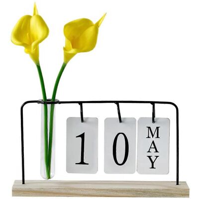 LEDE Calendrier Perpétuel À Feuillets Rabattables Support En Bois Avec Feuillets Rabattables En Carton, Décoration Pour La Maison, Le Bureau Et Les Mariages, Bureau - Publicité LEDE Calendrier Perpétuel À Feuillets Rabattables Support En Bois Avec Feuillets Rabattables En Carton, Décoration Pour La Maison, Le Bureau Et Les Mariages, Bureau - Publicité