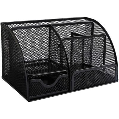 ENLENK Boîte Multifonctionnelle , Porte-stylos À 7 Compartiments, Organiseur De Bureau Noir - Publicité ENLENK Boîte Multifonctionnelle , Porte-stylos À 7 Compartiments, Organiseur De Bureau Noir - Publicité