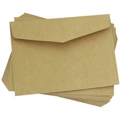 LISATR 100 Enveloppes Kraft Vintage Vierges, Mini-enveloppes, Enveloppes Pour Notes-10x7.5cm - Publicité LISATR 100 Enveloppes Kraft Vintage Vierges, Mini-enveloppes, Enveloppes Pour Notes-10x7.5cm - Publicité