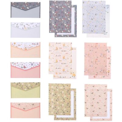 FATRD Ensemble Mignon De Papier À Lettres, Enveloppes Pour Argent, Petites Enveloppes, Papier À Motifs Floraux, Enveloppes En Papier-20.8x14.1cm - Publicité FATRD Ensemble Mignon De Papier À Lettres, Enveloppes Pour Argent, Petites Enveloppes, Papier À Motifs Floraux, Enveloppes En Papier-20.8x14.1cm - Publicité
