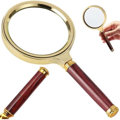 OEM Loupe De Lecture 10x Verre Diamètre 80 Mm Légère Ergonomique Finition Or Rouge -ulisem - Publicité OEM Loupe De Lecture 10x Verre Diamètre 80 Mm Légère Ergonomique Finition Or Rouge -ulisem - Publicité