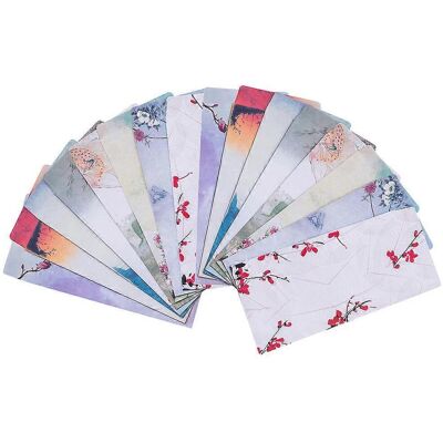 LISATR Lot De 20 Enveloppes À Lettres De Style Traditionnel Chinois, En Papier Épais-24.1x11x1cm-random Color - Publicité LISATR Lot De 20 Enveloppes À Lettres De Style Traditionnel Chinois, En Papier Épais-24.1x11x1cm-random Color - Publicité