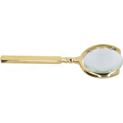 LBVIE Loupe De Lecture À Main Avec Manche En Métal, Idéale Pour Lire Cartes Et Journaux. Cadeau Parfait Pour Les Seniors. Couleur Dorée. Publicité LBVIE Loupe De Lecture À Main Avec Manche En Métal, Idéale Pour Lire Cartes Et Journaux. Cadeau Parfait Pour Les Seniors. Couleur Dorée. Publicité