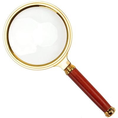 ALVIOR Loupe De Lecture - 10x - Lentille En Verre Optique - Diamètre 80 Mm - Poignée En Bois De Rose - Pour Lecture Livres Journaux Observation Scientifique En Classe - 1 Pièce - Publicité ALVIOR Loupe De Lecture - 10x - Lentille En Verre Optique - Diamètre 80 Mm - Poignée En Bois De Rose - Pour Lecture Livres Journaux Observation Scientifique En Classe - 1 Pièce - Publicité