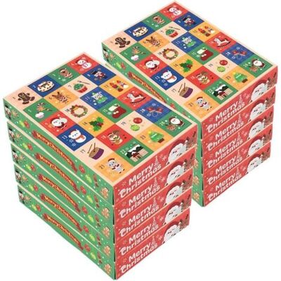 OEM Boîtes De Calendrier De L'Avent Avec Compte À Rebours De Noël 10 Pièces 24 Grilles Calendriers De L'Avent Vides Pour Remplir Des Boîtes En Papier Bricolage Surprises Pour - Publicité OEM Boîtes De Calendrier De L'Avent Avec Compte À Rebours De Noël 10 Pièces 24 Grilles Calendriers De L'Avent Vides Pour Remplir Des Boîtes En Papier Bricolage Surprises Pour - Publicité