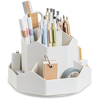 AHLSEN Bravix Organisateur De Bureau, Pot A Crayon Rotatif À 360 Degrés, Organiseur Bureau Avec 9 Compartiments, Pot À Crayon, Porte Crayons Bureau, Rangement Stylo, Pour Papeterie, Maquillage, L'Artisanat - Publicité AHLSEN Bravix Organisateur De Bureau, Pot A Crayon Rotatif À 360 Degrés, Organiseur Bureau Avec 9 Compartiments, Pot À Crayon, Porte Crayons Bureau, Rangement Stylo, Pour Papeterie, Maquillage, L'Artisanat - Publicité