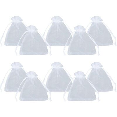 ULISEM Pochettes En Organza Blanches 10 × 12 Cm Avec Cordon De Serrage – Lot De 100 Sacs Transparents Pour Bijoux, Cadeaux Et Organisation - Publicité ULISEM Pochettes En Organza Blanches 10 × 12 Cm Avec Cordon De Serrage – Lot De 100 Sacs Transparents Pour Bijoux, Cadeaux Et Organisation - Publicité