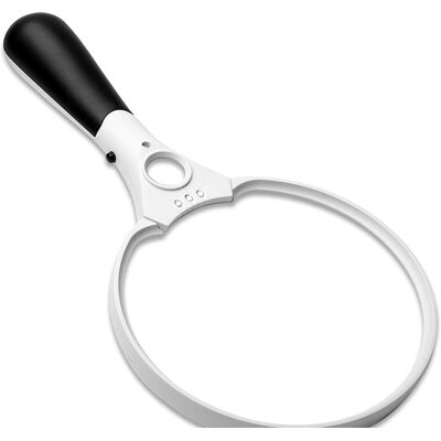 ALVIOR Loupe Main-libre Led - 5,5 Pouces - Lentilles 2x 4x 10x - Pour Lecture Livres Journaux Cartes Bijoux - 1 Pièce - Publicité ALVIOR Loupe Main-libre Led - 5,5 Pouces - Lentilles 2x 4x 10x - Pour Lecture Livres Journaux Cartes Bijoux - 1 Pièce - Publicité