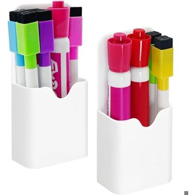 Cellfast 2 Porte-stylos Magnétiques, Porte-marqueurs Magnétiques Effaçables À Sec, Porte-crayons Magnétiques Pour Réfrigérateur, - Publicité Cellfast 2 Porte-stylos Magnétiques, Porte-marqueurs Magnétiques Effaçables À Sec, Porte-crayons Magnétiques Pour Réfrigérateur, - Publicité