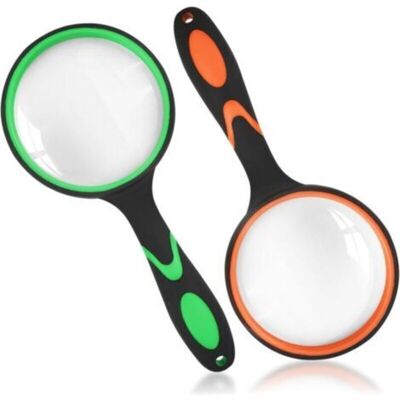 OEM 2pcs Loupe De Lecture 65 Mm, Loupe Grossissante À Main Avec Poignée En Caoutchouc Antidérapante, Antidérapante Loupe Enfant Et Âgées Pour Livres Scientifiques, Journaux, Insectes, Loisirs-crezuo - Publicité OEM 2pcs Loupe De Lecture 65 Mm, Loupe Grossissante À Main Avec Poignée En Caoutchouc Antidérapante, Antidérapante Loupe Enfant Et Âgées Pour Livres Scientifiques, Journaux, Insectes, Loisirs-crezuo - Publicité