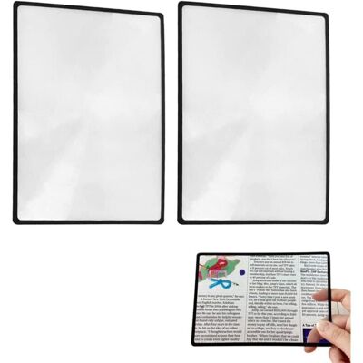 OEM Loupes De Cartes 3x (300%) Feuilles De Loupe Fresnel Loupe De Page Pour Personnes Agées Vieux Père Mère Lecture De Petits Livres Imprimés(4.70"x7")-dou - Publicité OEM Loupes De Cartes 3x (300%) Feuilles De Loupe Fresnel Loupe De Page Pour Personnes Agées Vieux Père Mère Lecture De Petits Livres Imprimés(4.70"x7")-dou - Publicité