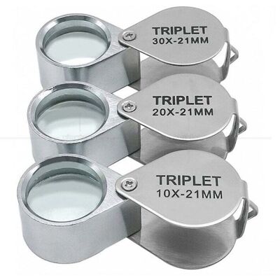 ABCRITAL Loupe De Bijoutier - Loupe De Poche 10x/20x/30x - Avec Étui - Pour La Science, La Lecture De Livres, Les Journaux, 422518mm - Publicité ABCRITAL Loupe De Bijoutier - Loupe De Poche 10x/20x/30x - Avec Étui - Pour La Science, La Lecture De Livres, Les Journaux, 422518mm - Publicité