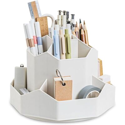 MEMKEY Organisateur De Bureau Rotatif 360° – 9 Compartiments En Plastique Pp – Rangement Stylos, Papeterie Et Cosmétiques - Publicité MEMKEY Organisateur De Bureau Rotatif 360° – 9 Compartiments En Plastique Pp – Rangement Stylos, Papeterie Et Cosmétiques - Publicité