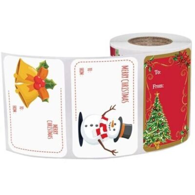 ENLENK Lot De 250 Étiquettes Autocollantes Pour Cadeaux De Noël Pour Sacs Cadeaux, Cartes, Enveloppes, Décalcomanies D'Anniversaire, De Mariage, De Vacances - Publicité ENLENK Lot De 250 Étiquettes Autocollantes Pour Cadeaux De Noël Pour Sacs Cadeaux, Cartes, Enveloppes, Décalcomanies D'Anniversaire, De Mariage, De Vacances - Publicité