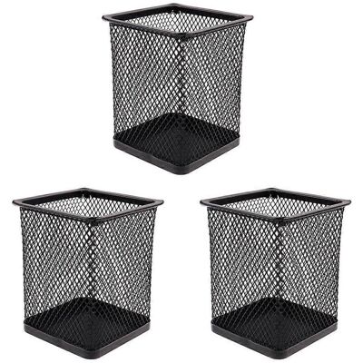 LISATR Lot De 3 Porte-stylos En Fer, Format Carré, Créatif, Pour La Maison Ou Le Bureau (noir)-10x8.4cm-black - Publicité LISATR Lot De 3 Porte-stylos En Fer, Format Carré, Créatif, Pour La Maison Ou Le Bureau (noir)-10x8.4cm-black - Publicité