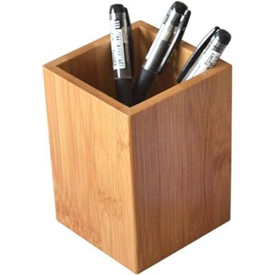 Scotch Porte-crayon En Bambou Organisateur De Bureau Polyvalent Pot À Stylos - Publicité Scotch Porte-crayon En Bambou Organisateur De Bureau Polyvalent Pot À Stylos - Publicité
