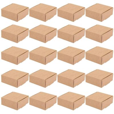 LISATR 20 Boîtes D'Emballage En Papier Kraft, Petites Boîtes D'Expédition Pour Savon, Bonbons Et Autres Friandises-7.50x7.50x3.00cm-brown - Publicité LISATR 20 Boîtes D'Emballage En Papier Kraft, Petites Boîtes D'Expédition Pour Savon, Bonbons Et Autres Friandises-7.50x7.50x3.00cm-brown - Publicité