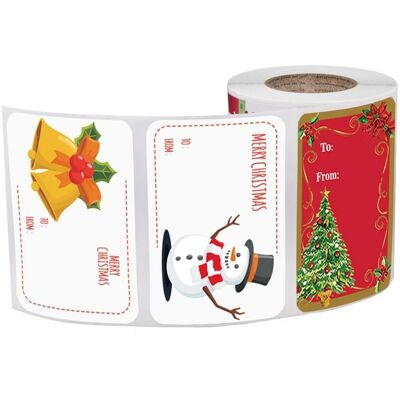 ENLENK Lot De 250 Étiquettes Autocollantes Pour Cadeaux De Noël Pour Sacs Cadeaux, Cartes, Enveloppes, Décalcomanies D'Anniversaire, De Mariage, De Vacances - Publicité ENLENK Lot De 250 Étiquettes Autocollantes Pour Cadeaux De Noël Pour Sacs Cadeaux, Cartes, Enveloppes, Décalcomanies D'Anniversaire, De Mariage, De Vacances - Publicité
